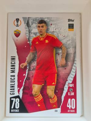 Gianluca Mancini – AS Roma – Topps Match Attax UEFA Europa League 2023/24 #356 – AS Roma – Match Attax gyűjtői kártya