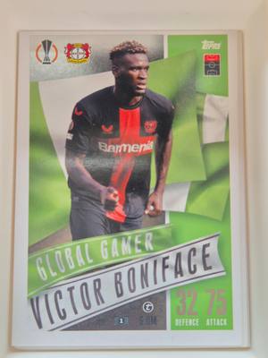 Victor Boniface – Bayer Leverkusen – Topps Match Attax 2023/24 #209 – Bayer Leverkusen – Match Attax – 2023/24 gyűjtői kártya