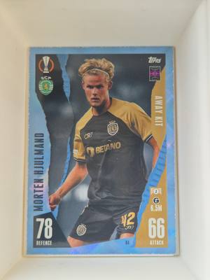 Morten Hjulmand – Sporting CP – Topps Match Attax 2023/24 UEFA Europa League Away Kit – Sporting CP – Match Attax – 2023/24 gyűjtői kártya