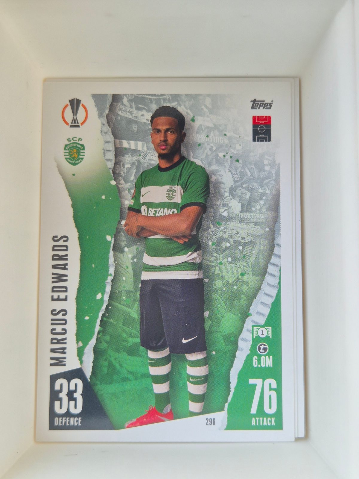 Marcus Edwards – Sporting CP – Topps UEFA Europa League #296 Base