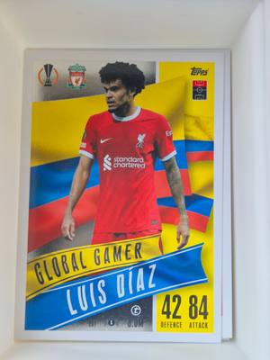 Luis Díaz – Liverpool – Topps Match Attax UEFA Europa League Global Gamer #201 – Liverpool – Global Gamer gyűjtői kártya