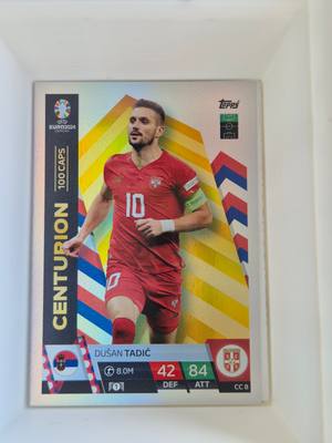 Dušan Tadić – Szerbia – Topps UEFA EURO 2024 Germany Centurion #CC8 – Szerb válogatott – Centurion – 2023/24 gyűjtői kártya