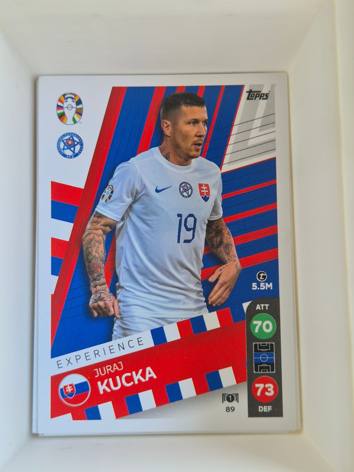 Juraj Kucka – Slovakia National Team – Topps Match Attax UEFA Euro 2024 #89 Experience Base