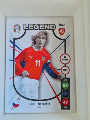 Pavel Nedvěd – Czech Republic – Topps UEFA Euro LEGEND #93 Base – Cseh válogatott gyűjtői kártya