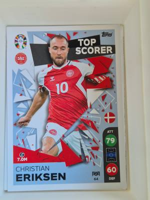 Christian Eriksen – Denmark – Topps UEFA Euro Top Scorer #64 – Dán válogatott – Top Scorer gyűjtői kártya