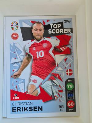 Christian Eriksen – Denmark – Topps UEFA Euro Top Scorer #64 – Dán válogatott – Top Scorer gyűjtői kártya