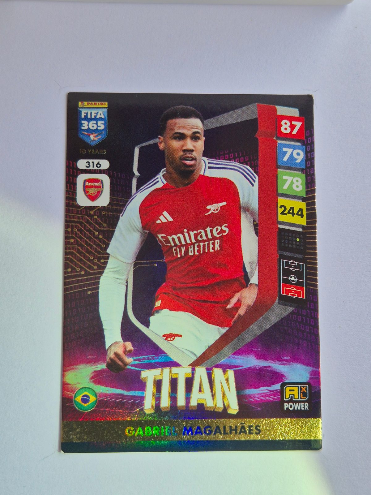 Gabriel Magalhães – Arsenal – Panini FIFA 365 Titan #316