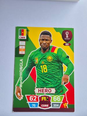 Martin Hongla – Cameroon – Panini Adrenalyn XL FIFA World Cup Qatar 2022 #60 Hero – Kameruni válogatott – Adrenalyn XL – 2022/23 gyűjtői kártya