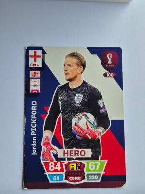 Jordan Pickford – England – Panini Adrenalyn XL FIFA World Cup Qatar 2022 #100 Hero – Angol válogatott – Adrenalyn XL – 2022/23 gyűjtői kártya