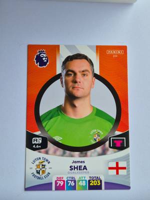James Shea – Luton Town – Panini Premier League #209 Base – Luton Town gyűjtői kártya