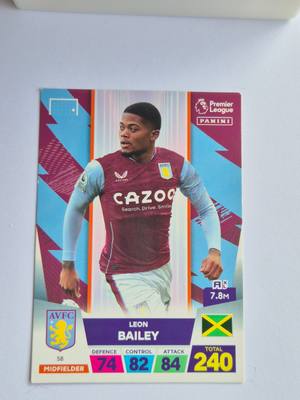 Leon Bailey – Aston Villa – Panini Premier League #58 Base – Aston Villa gyűjtői kártya