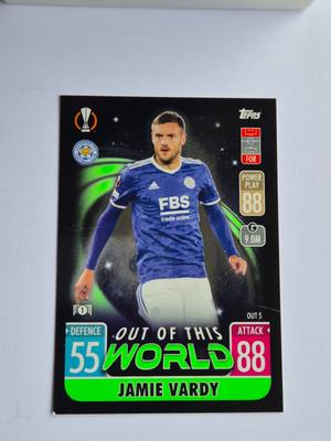 Jamie Vardy – Leicester City – Topps Out of This World UEFA Europa League #5 – Leicester City – Out of This World gyűjtői kártya