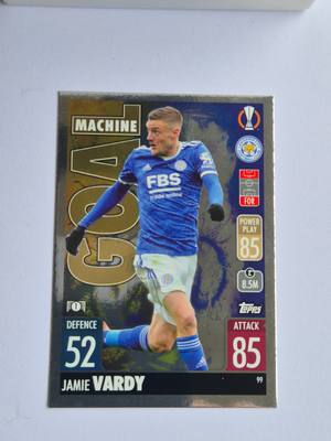 Jamie Vardy – Leicester City – Topps Match Attax 2023/24 #99 – Leicester City – Match Attax gyűjtői kártya