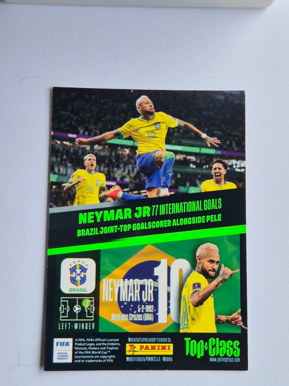 Neymar Jr. – Brazília – Panini Top Class #263 Base