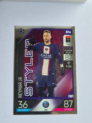 Neymar Jr – Paris Saint-Germain – Topps Match Attax 2022/23 #186 – Paris Saint-Germain – Match Attax – 2022/23 gyűjtői kártya