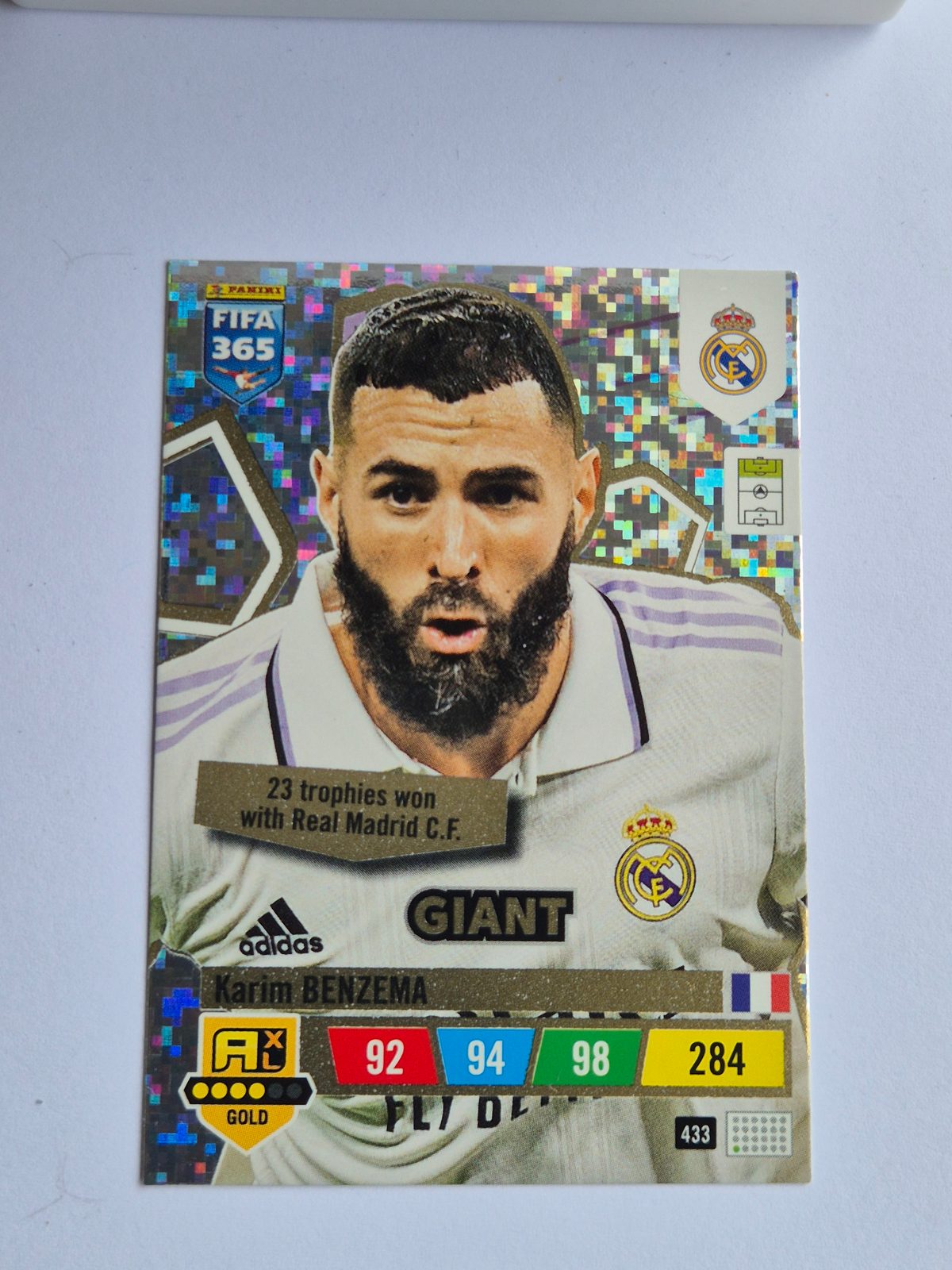 Karim Benzema – Real Madrid – Panini FIFA 365 Adrenalyn XL 2023/24 #433 Gold