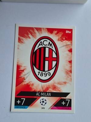 AC Milan – Topps Match Attax UEFA Champions League #325 Base – AC Milan – Match Attax gyűjtői kártya