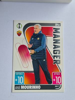 José Mourinho – AS Roma – Topps Match Attax UEFA Europa League MAN 17 Base – AS Roma – Match Attax gyűjtői kártya