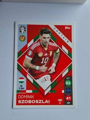 Dominik Szoboszlai – Hungary – Topps UEFA Euro 2024 Match Attax – Captain – Magyar válogatott – Match Attax – 2024 gyűjtői kártya